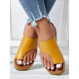 Women Casual Low Heel Open Toe Casual Sliver Sandals