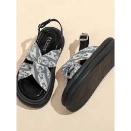 Casual Floral Pu Sandals