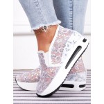 Breathable Floral Embroidery Slip-on Muffin Sneakers