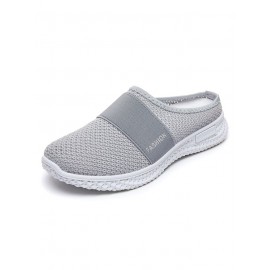Casual Plain Breathable Slip On Flat Heel Fly Woven Shoes Split Joint