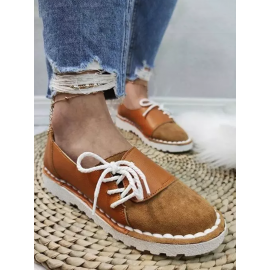 Women's Casual Vintage Round Toe Flats All Season Shoes