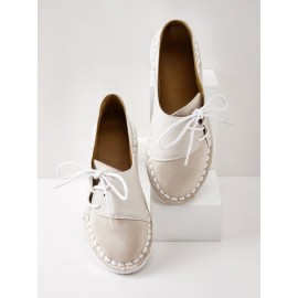 Women's Casual Vintage Round Toe Flats All Season Shoes