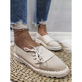 Women's Casual Vintage Round Toe Flats All Season Shoes