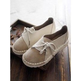 Women's Casual Vintage Round Toe Flats All Season Shoes