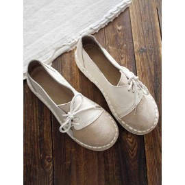 Women's Casual Vintage Round Toe Flats All Season Shoes