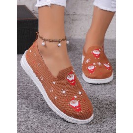 Casual Cartoon Breathable Slip On Flat Heel Deep Mouth Shoes