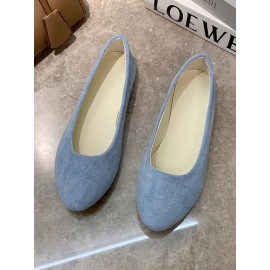 Plain All Season Simple Daily Velvet Flat Heel Round Toe Pu Slip On Shallow Shoes for Women