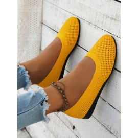 Breathable Hollow out Mesh Fabric Casual Shallow Shoes