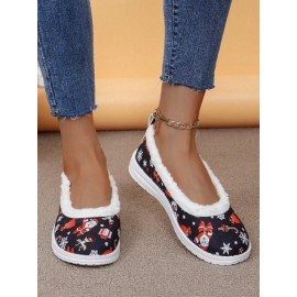 Party Text Letters Non-Slip Slip On Flat Heel Shallow Shoes Printing