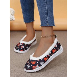 Party Text Letters Non-Slip Slip On Flat Heel Shallow Shoes Printing