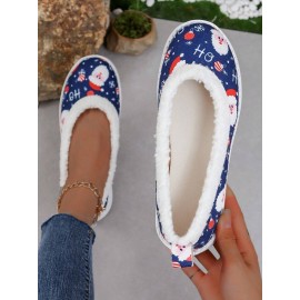 Party Text Letters Non-Slip Slip On Flat Heel Shallow Shoes Printing