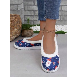 Party Text Letters Non-Slip Slip On Flat Heel Shallow Shoes Printing